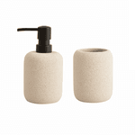 Kit Lavabo Em Poliresina Off White 2 Peças