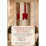 Escapulário De Porta Laço Guirlanda Veludo Vermelho Decoração Natal 
