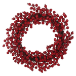 Guirlanda De Natal Berry Vermelho Cereja Fibra 50cm Porta
