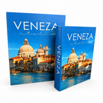 Jogo 2 Caixa Livro Azul Veneza Italia Luxo Decoração