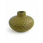 Vaso Decorativo Verde Com Textura Decore Home 14 Cm