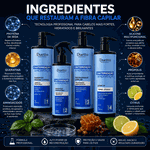 Kit Cauterização E Hidratação Duetto Professional Reconstrução Capilar Profissional com Queratina, Hidratação Profunda e Recuperação de Cabelos Danificados