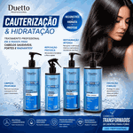 Kit Cauterização E Hidratação Duetto Professional Reconstrução Capilar Profissional com Queratina, Hidratação Profunda e Recuperação de Cabelos Danificados