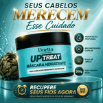 Máscara Hidratante Up Treat Duetto 300g Rosa de Jericó Reconstrução Capilar Hidratação Profunda Pós Química