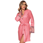 29187 - Robe curto em tecido e renda. - Rosa