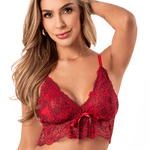 29912 - Conjunto triângulo.Calcinha fio - Vermelho