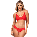 25273 - Conjunto triângulo. Calcinha fio. - Vermelho
