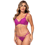 29180 - Conjunto Push Up. Calcinha fio. - Roxo