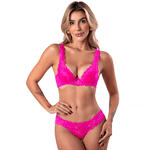 29788 - Conjunto Push Up.Calcinha fio. - Rosa