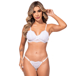 27212 - Conjunto triâgulo. Calcinha fio. - Branco