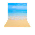 Fundo Fotográfico Praia 1,20 X 1,70 M Tecido Sublimado 3d
