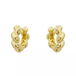 Brinco Argola Vintage Torcida Click 1,7cm Banhado a Ouro 18k