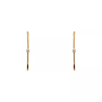 Brinco Ear Hook Palito Zircônia Banhado a Ouro 18k