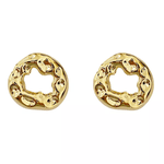 Brinco Vazado Organic Banhado a Ouro 18k