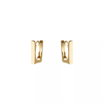 Brinco Argolinha Quadrada M 1,2cm Banhada a Ouro 18k