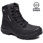 Bota Tático Militar 100% Impermeável Gogowear 100% Couro ref Roadstar cor Preto