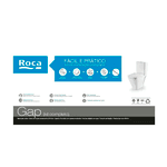 Kit Bacia com Caixa Acoplada Gap Branco Roca C323723000