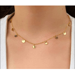 Chocker com detalhes de bolinha lisa 