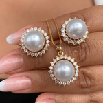 Conjunto de Perola trabalhada na micro zircônia 