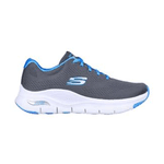 Tênis skechers Arch Fit Carvâo/Azul