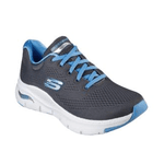 Tênis skechers Arch Fit Carvâo/Azul