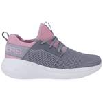 Tênis Skechers Go Run Fast Valor Cinza/Rosa-Claro Feminino