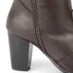 Bota Feminina Couro Legítimo Modelo Cano Longo Salto Bloco