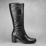 Bota Feminina Cano Alto Couro Legitimo Salto Alto