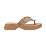 Melissa Chinelo Flatform M Lover Glitter - Bege 