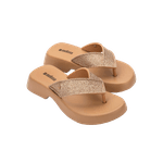 Melissa Chinelo Flatform M Lover Glitter - Bege 