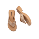 Melissa Chinelo Flatform M Lover Glitter - Bege 