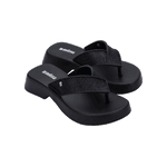 Melissa Chinelo Flatform M Lover Glitter - Preto Glitter 