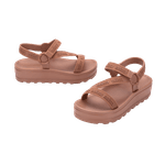 Melissa Sandália Stripes Platform M Lover - Marrom