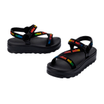 Melissa Sandália Stripes Platform M Lover - Preto