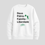 Moletom Parabello Deus Pátria Familia Liberdade Branco