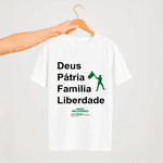 Camiseta Parabello Deus Pátria Família Liberdade Branca