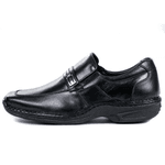 Sapato Masculino social anti-stress extremo conforto couro legítimo cor preto