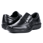 Sapato Masculino social anti-stress extremo conforto couro legítimo cor preto