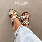 Sandália Papete Olivia Prata