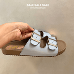 Sandália Papete Azul Claro