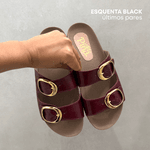 Sandália Papete Maria Verniz Cereja