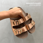 Sandália Papete Maria Metalizada Rosê