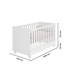 BERÇO MINI CAMA DOCE SONHO 1344 BCO/BCO QMOVI