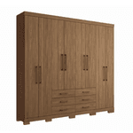 GUARDA ROUPA MASTER 8 PORTAS 6 GAVETAS C/PES JATOBA SANTOS ANDIRA