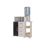 FRUTEIRA CAMILA 1 PORTA 4 GAVETAS BRANCO/PRETO LUXO PRIMUS 