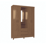 GUARDA ROUPA FIT 4.2 CAPELINHA 4 PORTAS 2 GAVETAS JEQ/JEQ SANTOS ANDIRA 