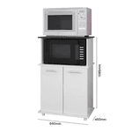 Balcão Isis para Microondas e Forno 2 Portas Branco Nicioli 