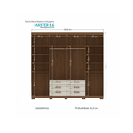 GUARDA ROUPA MASTER 8 PORTAS 6 GAVETAS C/PES JATOBA/AREIA SANTOS ANDIRA
