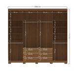 GUARDA ROUPA MASTER 8 PORTAS 6 GAVETAS C/PES JATOBA SANTOS ANDIRA