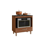Balcão para Cooktop e Forno Microondas 0,80 Avelã Nicioli 